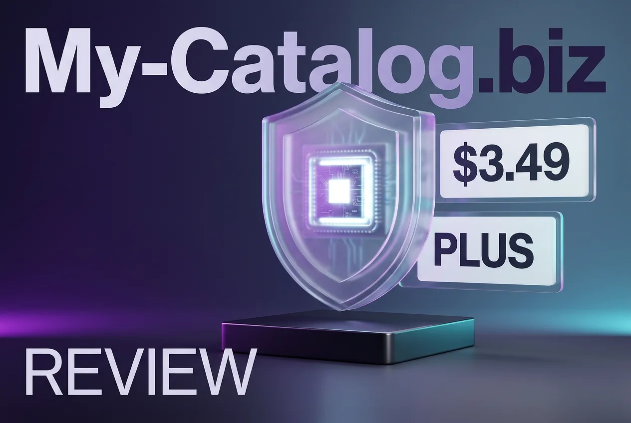 3D editorial security graphic with frosted glass shield and Proton VPN Plus pricing metrics.