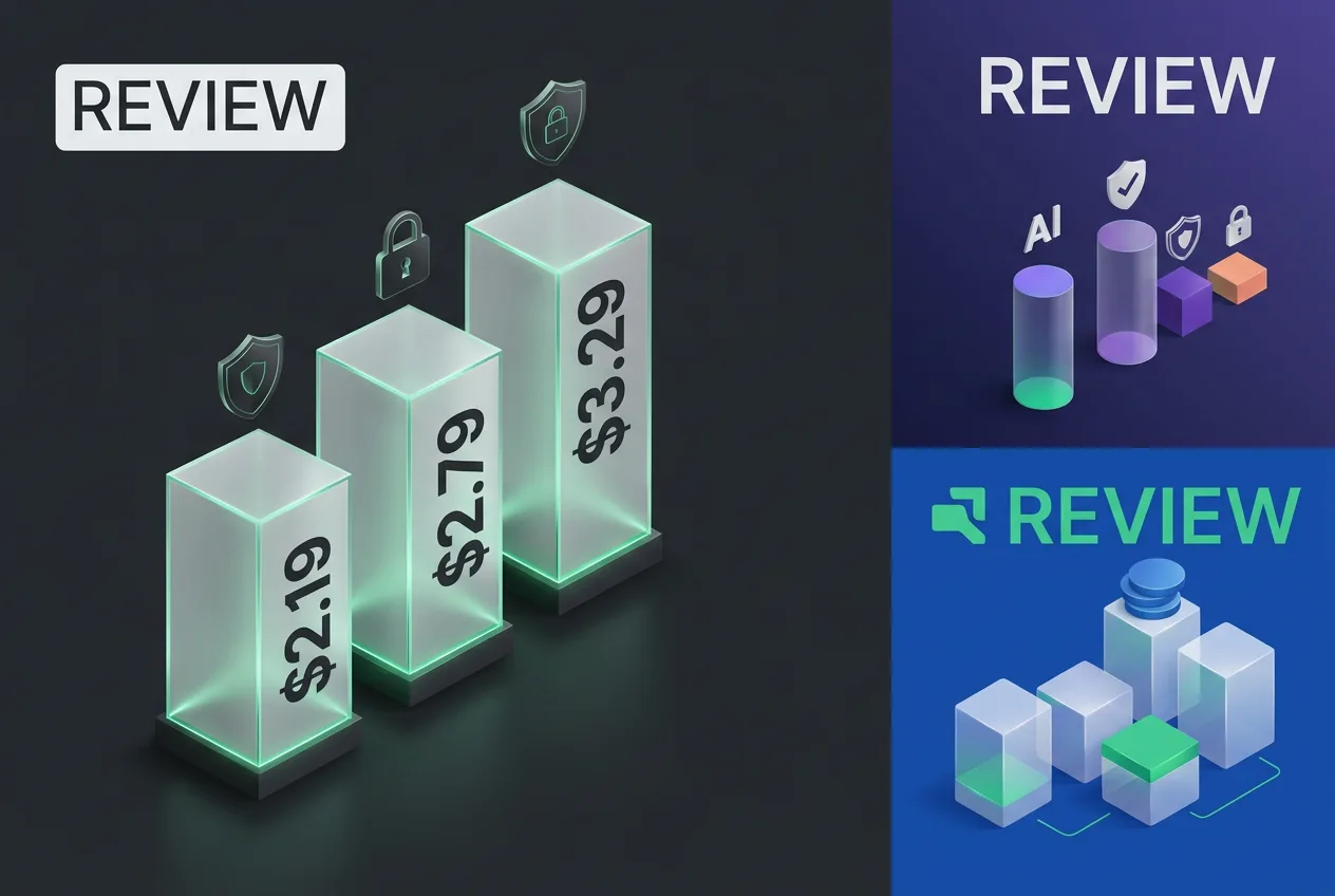 3D tiered pricing infographic for IPVanish VPN plans showing monthly rates on glowing pedestals.