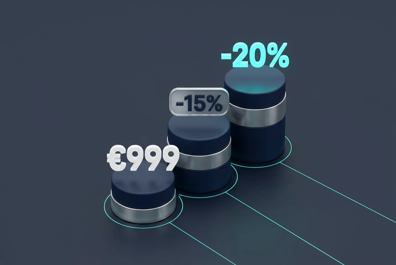 3D pricing infographic showing Contabo GPU VPS term discounts.