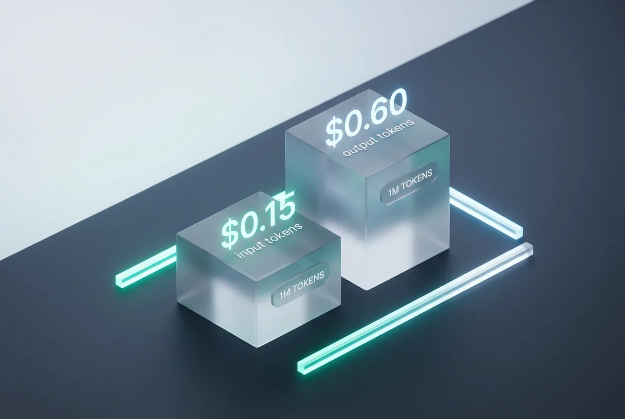 3D infographic comparison of MiniMax M3.1 Flash API pricing per million tokens
